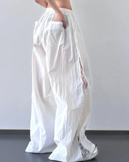 Elastic Waist Wide - Leg Pants - Trendsi