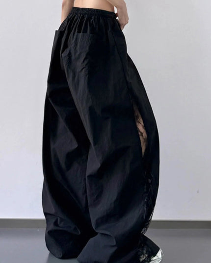 Elastic Waist Wide - Leg Pants - Trendsi