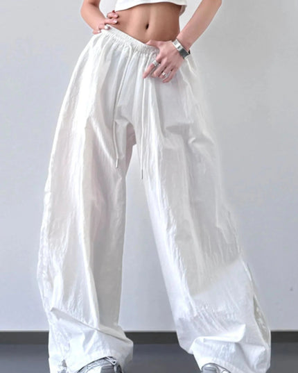 Elastic Waist Wide - Leg Pants - Trendsi