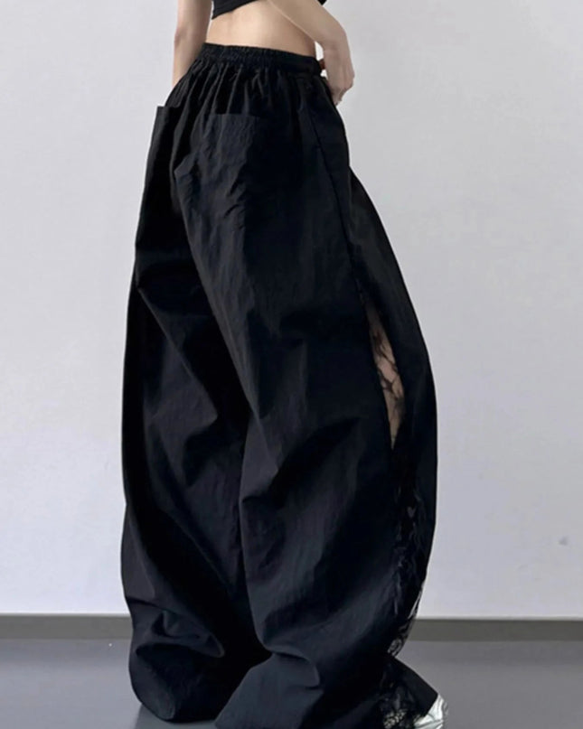 Elastic Waist Wide - Leg Pants - Trendsi