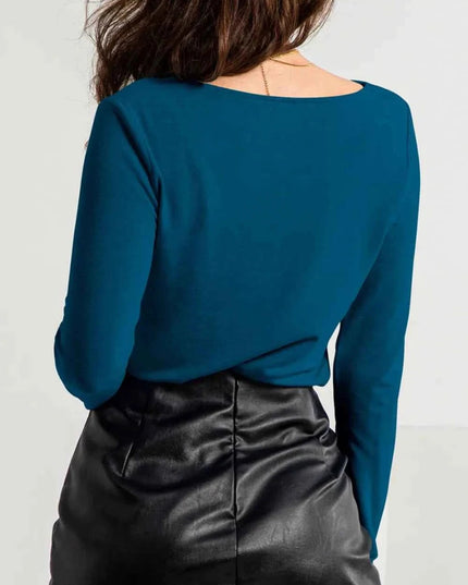 FAM - FAM Twisted Long Sleeve T-Shirt - Trendsi