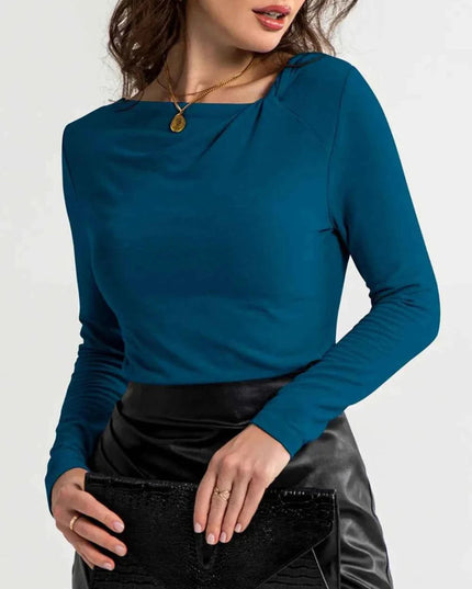 FAM - FAM Twisted Long Sleeve T-Shirt - Trendsi