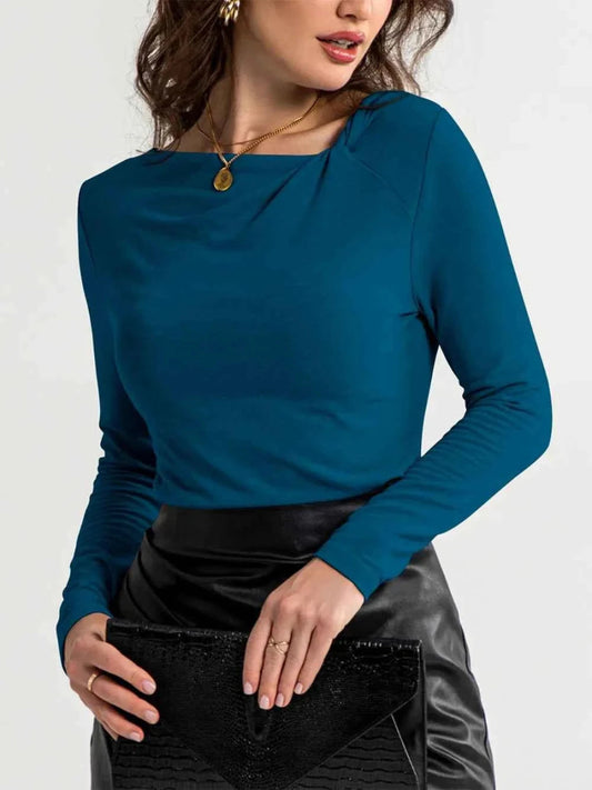 FAM - FAM Twisted Long Sleeve T-Shirt - Trendsi