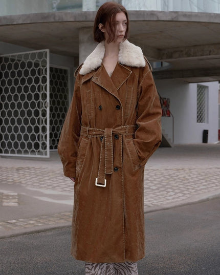 Fireladyfur Detachable Wool Lapel Goose Down Parka"Windbreaker and Winter" - Parka - Firelady Fur