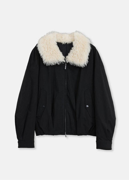 Fireladyfur Short Parka with Detachable Tuscan Fur Collar