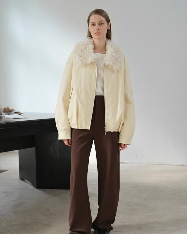 Fireladyfur Short Parka with Detachable Tuscan Fur Collar"Mariette" - parka - Firelady Fur