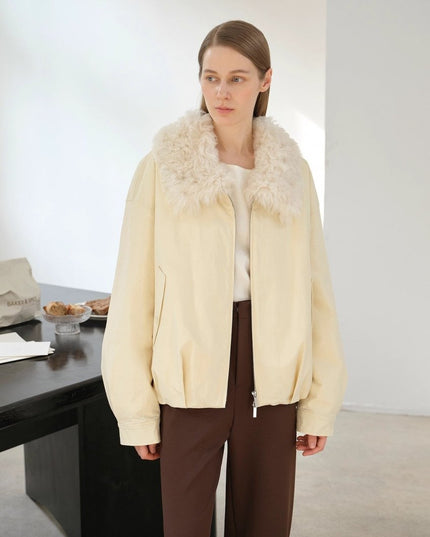 Fireladyfur Short Parka with Detachable Tuscan Fur Collar"Mariette" - parka - Firelady Fur