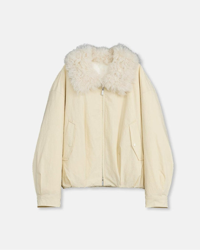 Fireladyfur Short Parka with Detachable Tuscan Fur Collar"Mariette" - parka - Firelady Fur