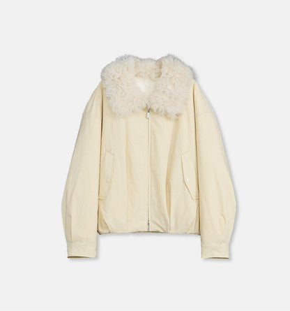 Fireladyfur Short Parka with Detachable Tuscan Fur Collar"Mariette" - parka - Firelady Fur