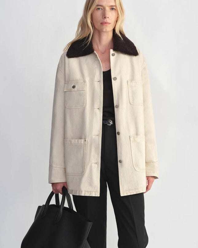 Fireladyfur Women’s Goose Down Detroit Jacket – Merino Wool Collar - Parka - Firelady Fur