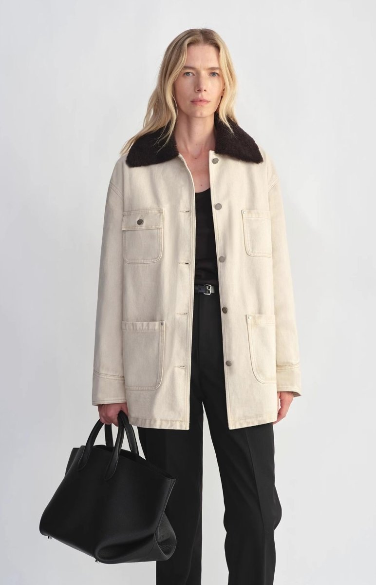 Fireladyfur Women’s Goose Down Detroit Jacket – Merino Wool Collar - Parka - Firelady Fur