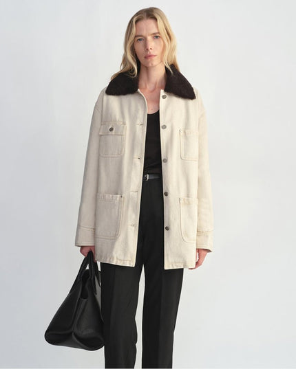 Fireladyfur Women’s Goose Down Detroit Jacket – Merino Wool Collar - Parka - Firelady Fur