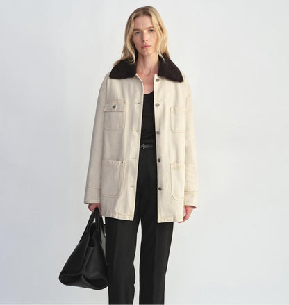 Fireladyfur Women’s Goose Down Detroit Jacket – Merino Wool Collar - Parka - Firelady Fur