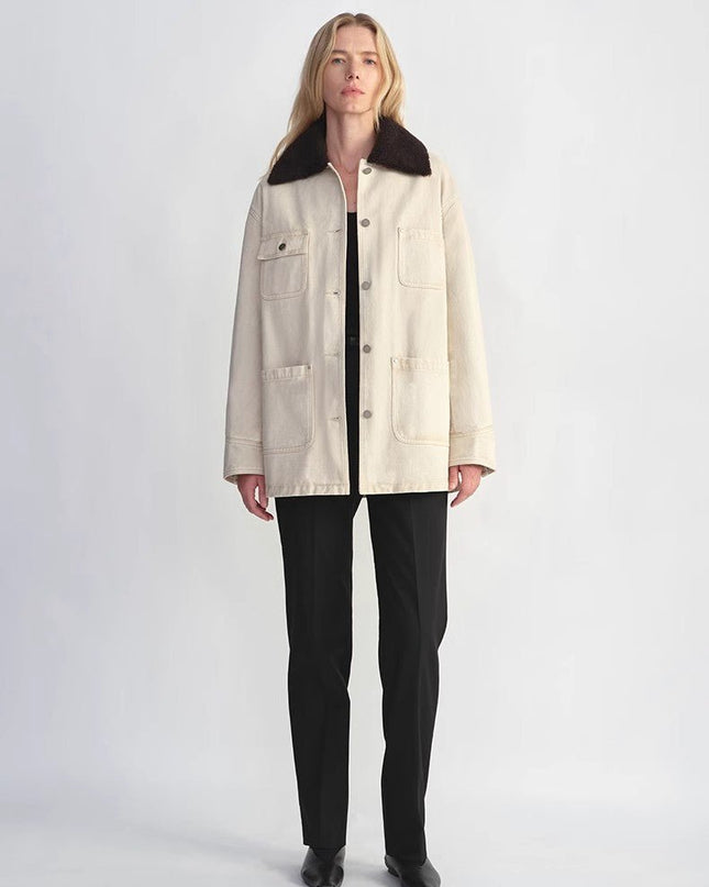 Fireladyfur Women’s Goose Down Detroit Jacket – Merino Wool Collar - Parka - Firelady Fur