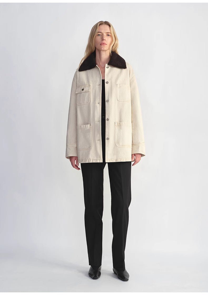 Fireladyfur Women’s Goose Down Detroit Jacket – Merino Wool Collar - Parka - Firelady Fur