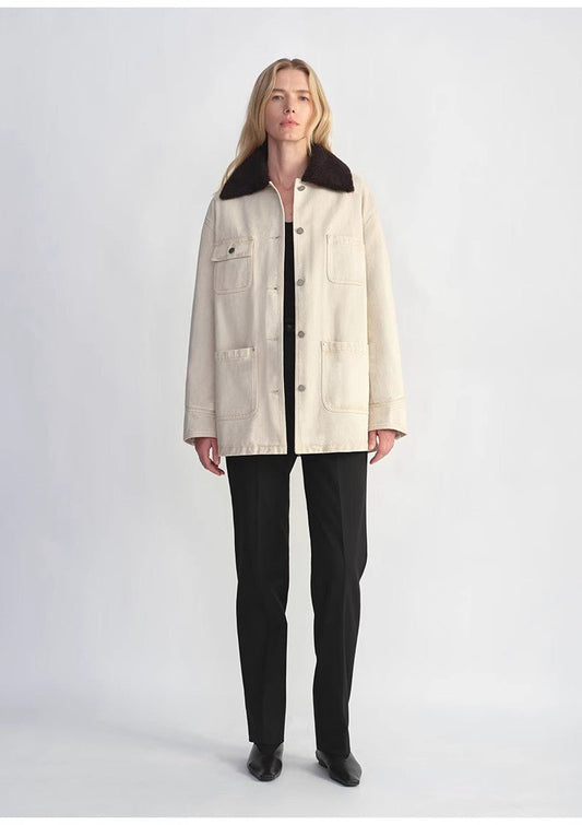 Fireladyfur Women’s Goose Down Detroit Jacket – Merino Wool Collar - Parka - Firelady Fur