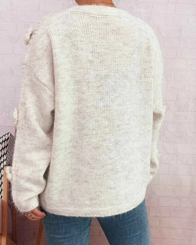 Flower Button - Up Cardigan - Trendsi