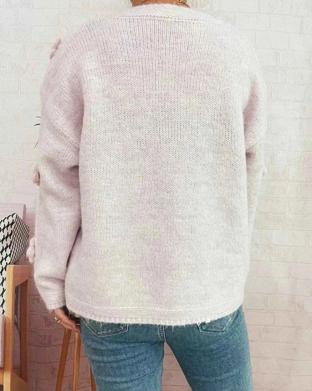 Flower Button - Up Cardigan - Trendsi