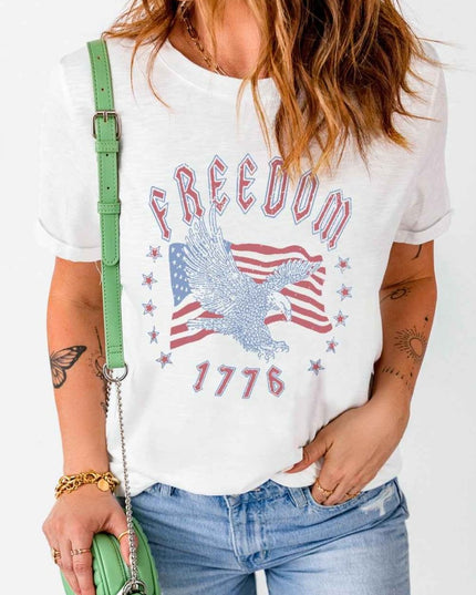 FREEDOM 1776 Graphic Tee - Trendsi