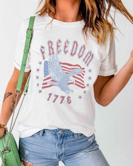 FREEDOM 1776 Graphic Tee - Trendsi