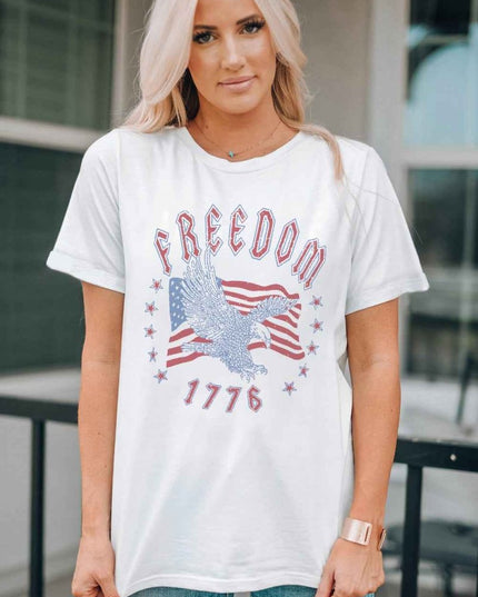 FREEDOM 1776 Graphic Tee - Trendsi