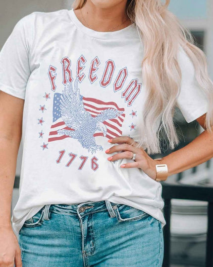 FREEDOM 1776 Graphic Tee - Trendsi