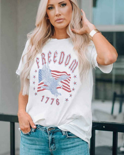 FREEDOM 1776 Graphic Tee - Trendsi
