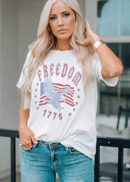 FREEDOM 1776 Graphic Tee - Trendsi