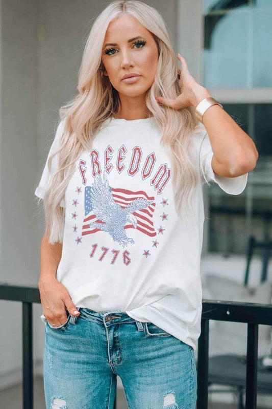 FREEDOM 1776 Graphic Tee - Trendsi