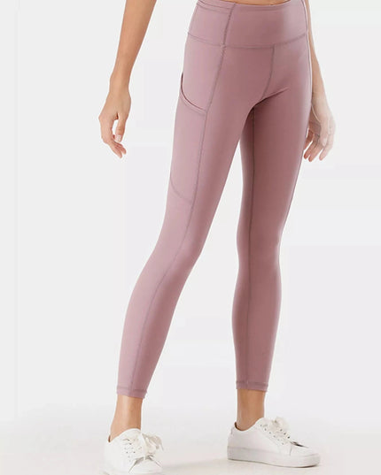Full Size High - Waisted Active Leggings with Pockets Plus Size - Trendsi