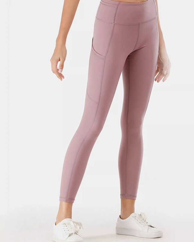 Full Size High - Waisted Active Leggings with Pockets Plus Size - Trendsi