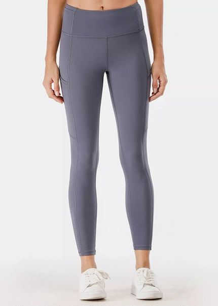 Full Size High - Waisted Active Leggings with Pockets Plus Size - Trendsi