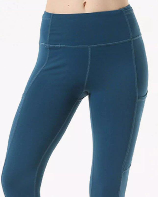 Full Size High - Waisted Active Leggings with Pockets Plus Size - Trendsi
