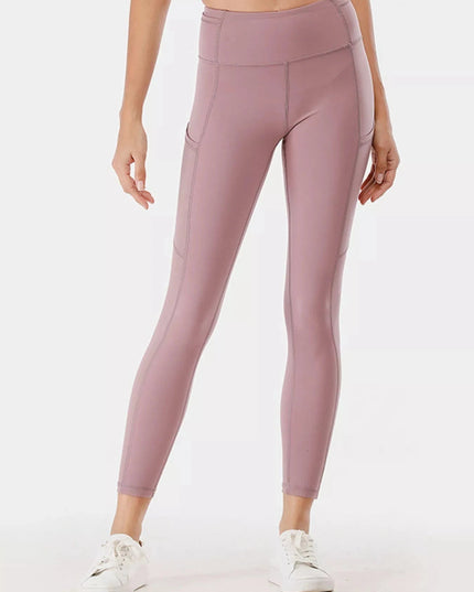 Full Size High - Waisted Active Leggings with Pockets Plus Size - Trendsi