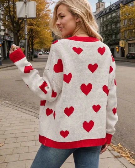 Heart Button Up Cardigan