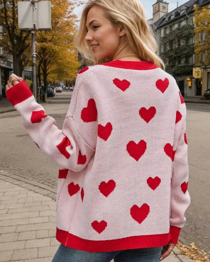 Heart Button Up Cardigan