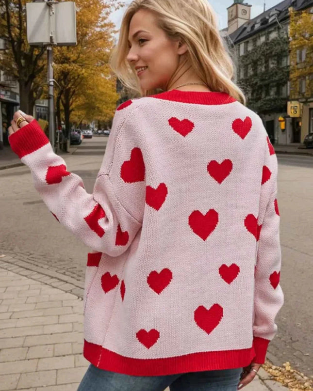 Heart Button Up Cardigan