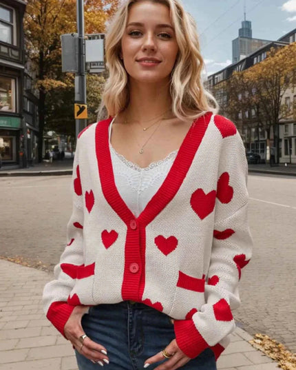 Heart Button Up Cardigan
