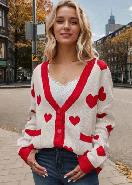 Heart Button Up Cardigan