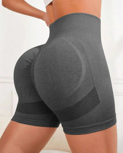 High Waist Active Shorts - Trendsi