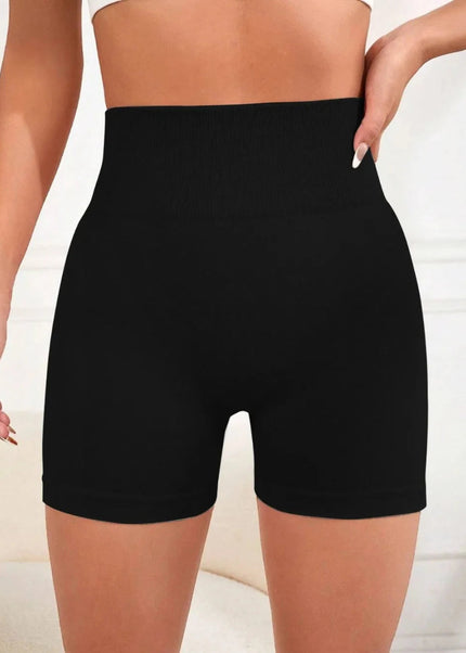 High Waist Active Shorts - Trendsi