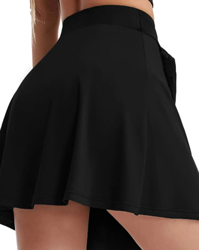 High Waist Active Skirt with Lining - Trendsi