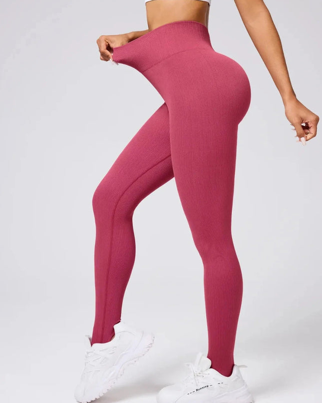 High Waist Stirrup Active Leggings - Trendsi