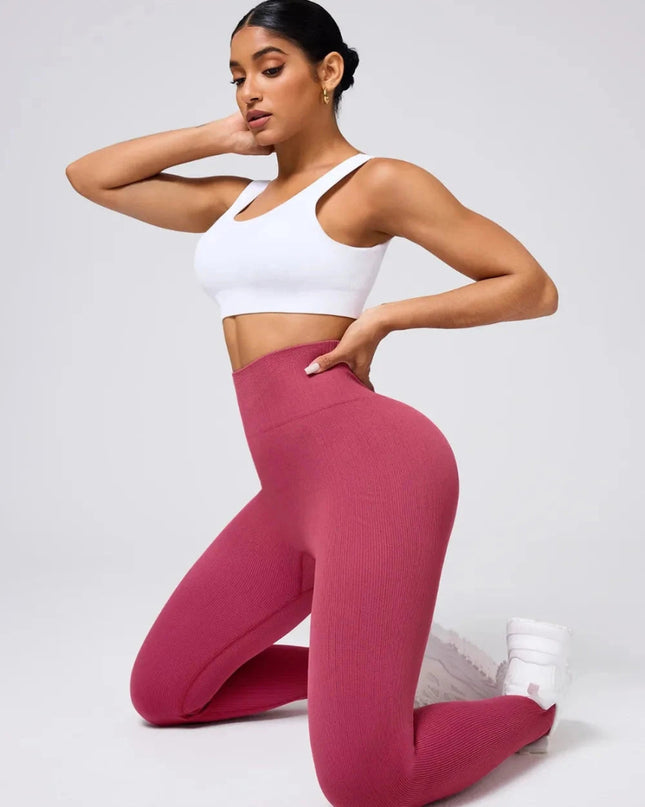 High Waist Stirrup Active Leggings - Trendsi