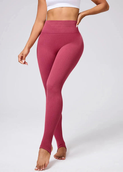 High Waist Stirrup Active Leggings - Trendsi