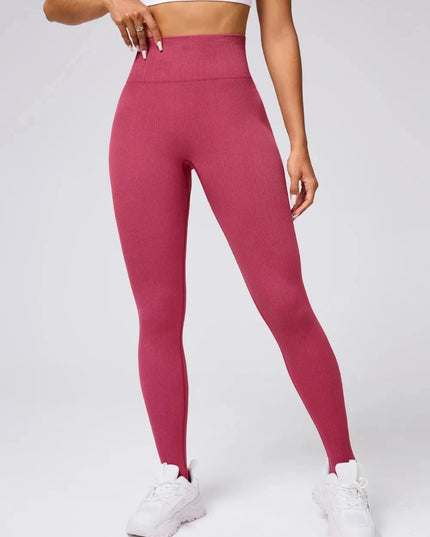 High Waist Stirrup Active Leggings - Trendsi
