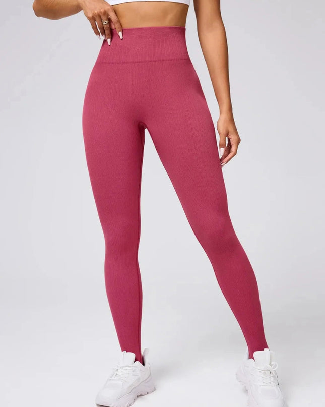 High Waist Stirrup Active Leggings - Trendsi