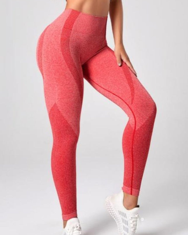 High Waistband Long Active Pants - Trendsi