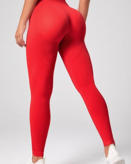 High Waistband Long Active Pants - Trendsi