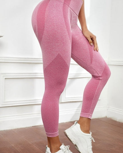 High Waistband Long Active Pants - Trendsi